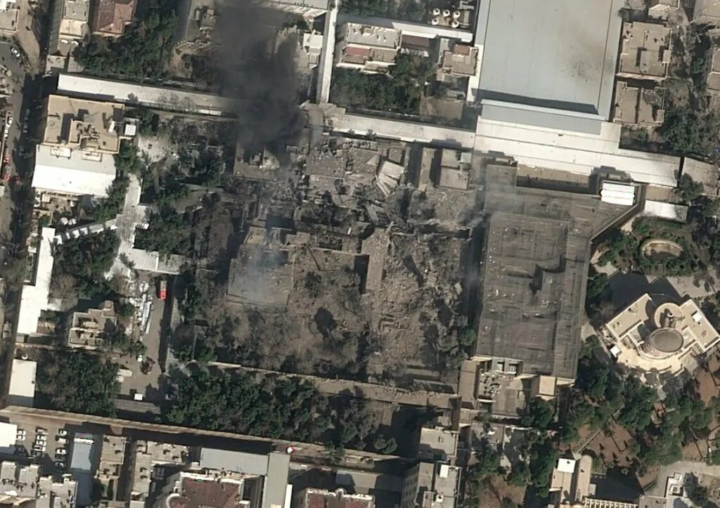 Satellite image of Ayatollah Ali Khamenei's compound in Tehran - Credit: Airbus defence and Space